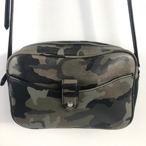 G.I.L.I Leather Camo Crossbody Bag